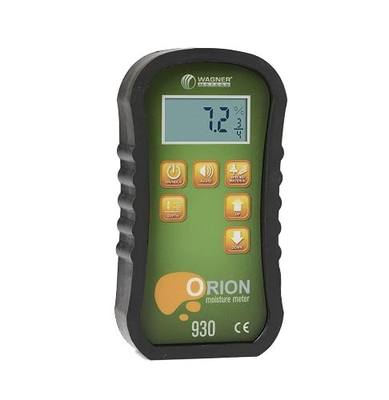 Orion® 930 Pinless Wood Moisture Meter by Wagner Meters I Accurate, Non-Damaging, Dual Depth Lumber Moisture Measurement, On-site Calibration (Standard Calibrator)