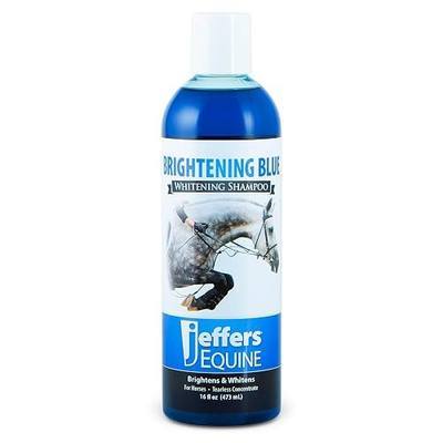 Jeffers Equine Brightening Blue Whitening Horse Shampoo, 16 oz – Grooming Shampoo with Coconut Extract, Aloe & Shea Butter for Coat, Mane & Tail, Removes Tough Stains, Safe for White & Light Coats