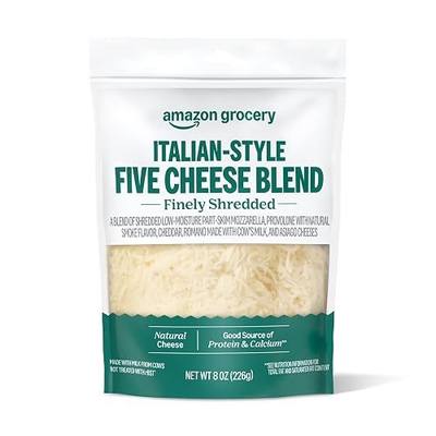 Amazon Grocery, Italian-Style Five Cheese Blend, Finely Shredded, 8 Oz