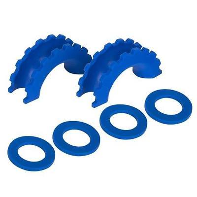 BUNKER INDUST D Ring/Shackle Isolator Kit,1 Pair Blue D-Ring Isolator and 4 Pcs Washers Dring Cover Fit for 3/4" Shackle Hooks 4x4 Off Road Jeep Accessories Protect Your Bumper and Reduce Rattling