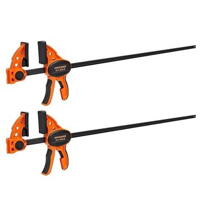 Jorgensen 24" E-Z Hold Medium-Duty Bar Clamps, 400 lbs Load Limit, 2-Pack | Expandable Bar Clamps for Woodworking, One-Handed Clamp/Spreader, Quick Release