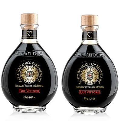 Due Vittorie Oro Gold, Barrel Aged Balsamic Vinegar of Modena IGP, All-Natural, Extra Dense Premium Vinegar Aceto Balsamico di Modena IGP Italy - 8.45fl oz / 250ml - Pack of 2