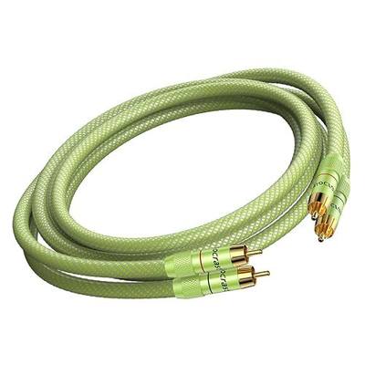 Audiocrast Hi-Fi RCA Cable 3.3FT/1M Dual RCA Male to Male 5N OFC Core Signal Cable Audio Cable for Amplifier,CD,DVD Play,Subwoofer (A51)