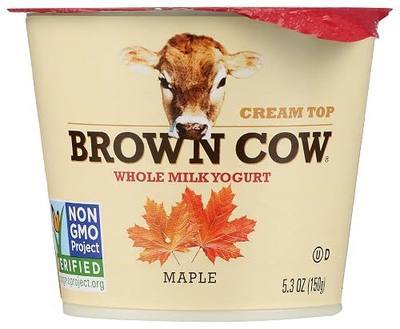 Brown Cow, Cream Top Maple Whole Milk Yogurt, 5.3 oz