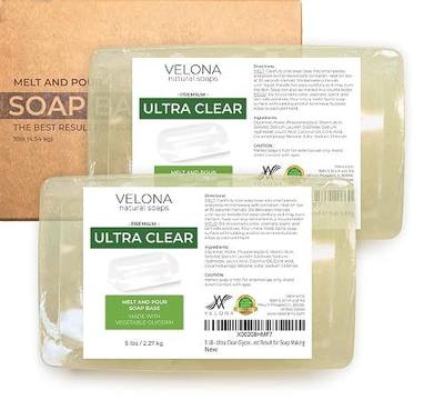 velona 10 LB - Ultra Clear Glycerin Soap Base Melt and Pour | Transparent Natural Bar For The Best Result for Soap Making
