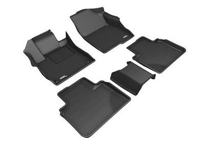 3D MAXpider Custom Fit Kagu Floor Mat (Black) Compatible with Honda Accord 2018-2022 - Full Set