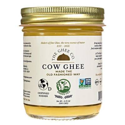 The Ghee Co, Grass fed Ghee, 8 oz, Non GMO,Kosher and Halal, Paleo & Keto friendly, Lactose & Casein Free, Made homestyle, Glass jar