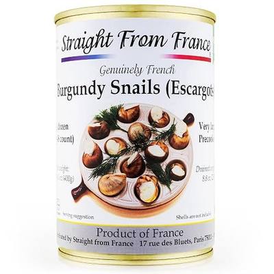 Straight from France Genuinely French Burgundy Escargot Snails in a Can