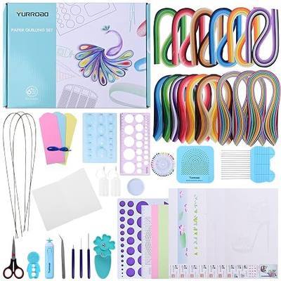 Paper Quilling Kit for Beginners & Adults, 1860 Paper Strips in 3 Sizes, Complete Quilling Tools Set with Electric Pen, Template Board for Cards, Scrapbooking, Wall Art, DIY Gifts & Family Crafts