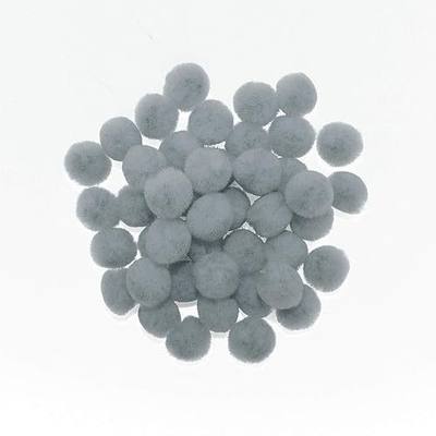 0.75 inch Grey Mini Craft Pom Poms 100 Pieces