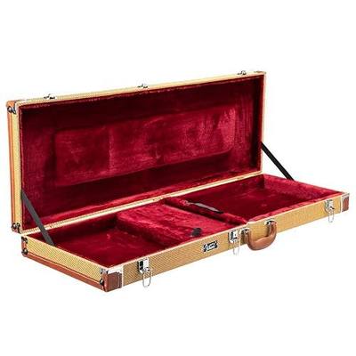 GLARRY ST Deluxe Electric Guitar Hard Shell Case Portable Square Guitar Case Microgroove Flat With Extra Neck & Bridge Padding (Yellow)