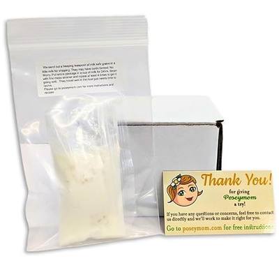 POSEYMOM Milk Kefir Grains | DIY Fermented Priobiotic Health Drink Starter Culture | 1 Heaping Tablespoon Fresh, Live Grains | Full & Easy Online Instructions | Makes 8-12oz Beverage every 24 hrs