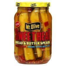 Mt Olive Sweet Heat (Bread & Butter) 16 oz Jar Spears