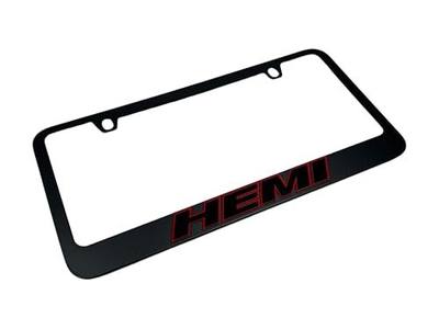 Eurosport Daytona- Compatible with -, HEMI - Black License Plate Frame