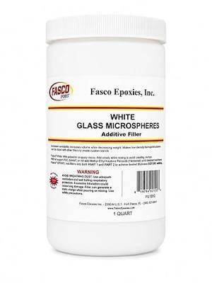 Fasco Epoxies White Glass Microspheres - Filler for Epoxy and Polyester Resin - Quart Tub