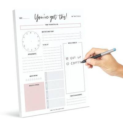 Boost Productivity with Undated Daily Planner - 50 Tear-Off Sheets - Goal Setting, Tasks & Notes - Organization & To-Do List (8.5 x 11)