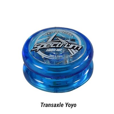 Yomega Spectrum – Light up Fireball Transaxle YoYo with LED Lights for Intermediate, Advanced and Pro Level String Trick Play + Extra 2 Strings & 3 Month Warranty (Blue)