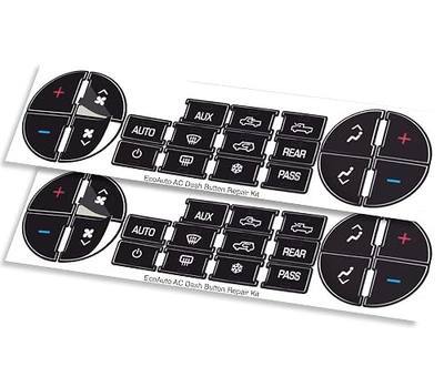 EcoAuto AC Dash Button Repair Kit for Select GM Vehicles - Fix Ruined Faded A/C Controls Premium Design & Made in USA (Pack of 2)