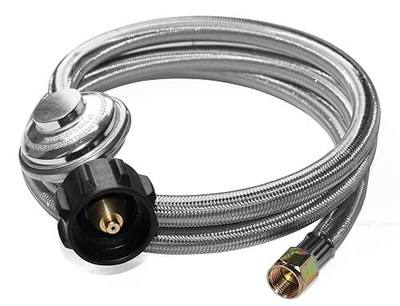 5 Feet Propane Regulator and Hose Stainless Steel Braided for LP Gas Grill