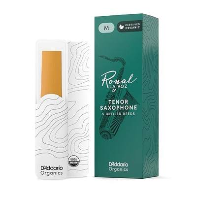 D'Addario Royal | La Voz Organic Tenor Saxophone Reeds, Strength Medium, 10-pack