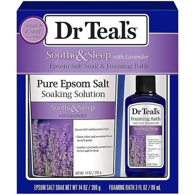 Dr Teal's Soothe & Sleep with Lavender 2-Piece Bath Travel Gift Set