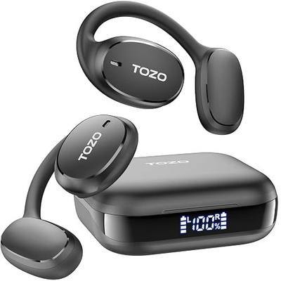 TOZO OpenEgo Open Ear Earbuds 80H Bluetooth 5.3 Headphones Sport Earbuds | Open Ear Structure with Earhooks, 32 EQ Modes, Digital LED Display,HD Clear Calls, Comfort Wear For Running, Travel, Office
