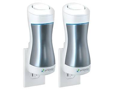 GermGuardian GG1000 Pluggable UV-C Sanitizer and Deodorizer, Kills Germs, Freshens Air and Reduces Odors from Pets, Smoke, Mold, Cooking and Laundry, 2-Pack