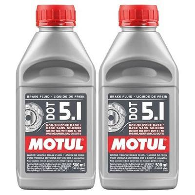 Motul DOT 5.1 Synthetic Brake Fluid – High Performance Non-Silicone Fluid for ABS, ESP & Hydraulic Brake Systems with High Boiling Point Protection – 500ml (2 Pack)