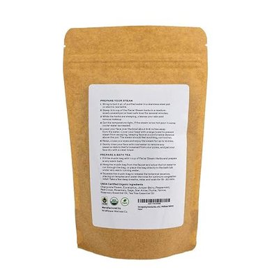 Decongesting Botanical Bath and Facial Steam | 4 Facial Steams | Common Cold + Seasonal Allergy Relief | USDA Organic Herbs