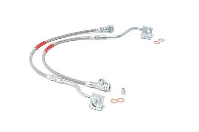 Rough Country Front Stainless Brake Lines for 80-96 F-150/Bronco | 4-6" - 89310S