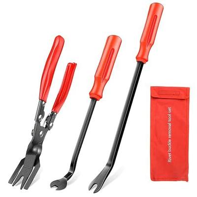 GOOACC 3 Pcs Clip Pliers Set & Fastener Remover - Auto Upholstery Combo Repair Kit with Storage Bag for Car Car Panel Dashboard