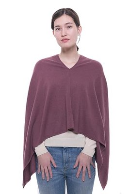 100% Pure Cashmere Poncho - Women's Draped Poncho, Cape and Dress Topper by Goyo Cashmere