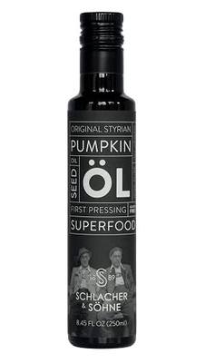 Schlacher & Söhne Styrian Pumpkin Seed Oil: 100% Pure, Cold Pressed, Non GMO, Gluten Free, Vegan, May Helps in Hair Growth, Made in Austria (8.4 FL OZ of 250 ml)
