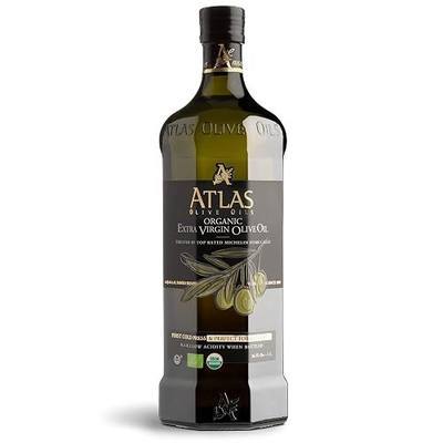 Atlas Organic Extra Virgin Olive Oil, Moroccan, High Polyphenol, 1 L | Cold Pressed EVOO With High Smoke Point, Trusted By Award-Winning Chefs, One Family Farm, Polyphenol-Rich & Smooth Finish