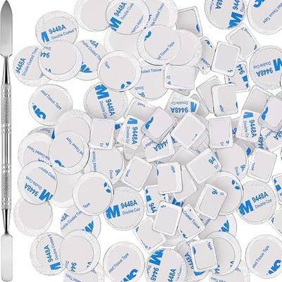 Sumind 101 Pack Metal Stickers for Eyeshadow Palette Set, Includes 1 Makeup Depotting Tool, Adhesive Empty Metal Makeup Colorful Palette Stickers(50 Pcs Square +50 Pcs Round)