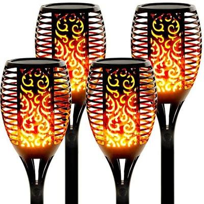 Walensee Solar Lights Outdoor with Flickering Flame,96 LED Solar Torch Lights Waterproof,43" Tall Super Larger Size Torches for Outside Garden Patio Yard Pathway, 4 Pack