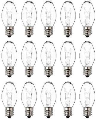 Snnalosses Wax Warmer Bulbs - 15W C7 Replacement Bulbs for Scentsy Wax Melt Warmer, Himalayan Salt Lamps, Plug-in Diffusers - Warm White, Dimmable, 15 Packs