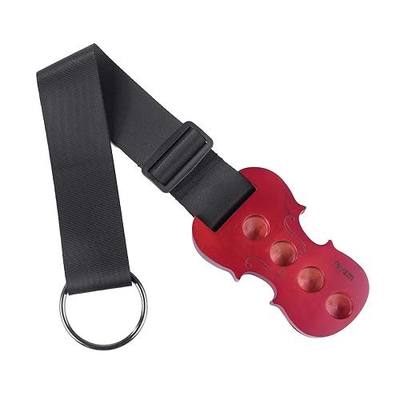 Rayzm Cello End-Pin Stopper, Solid Maple Wooden Anchor Bracket Floor Protector for Cello, Non-slip 4 Holes, Nylon Strap
