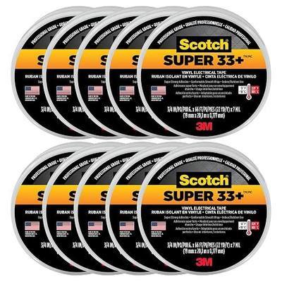 Scotch 3M Super 33+ Vinyl Electrical Tape.75-Inch by 66-Feet, 10-Pack