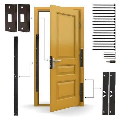 Door Armor MAX 5 Piece Door Reinforcement Kit, Anti Kick in Door Security