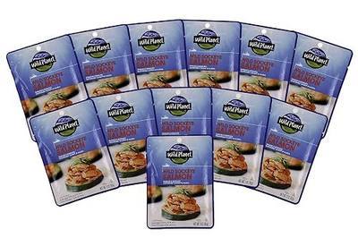 Wild Planet Wild Sockeye Salmon, Skinless & Boneless, Pouch, 3 Ounce, 12 Count | Sustainably Caught Salmon. Non-GMO, Gluten Free, Kosher, Dairy Free, Keto & Paleo Friendly