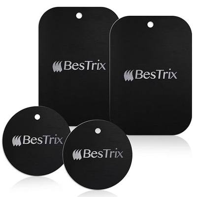 Bestrix Metal Plate for Magnetic Mount with 3M Adhesive (Set of 4) Extra Thin