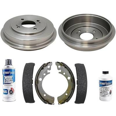 Detroit Axle - Rear Brake Drums Kit for L4 1.7L 01-05 Honda Civic | Rear Brakes Drums Brake Shoes And 2001 2002 2003 2004 2005 Replacement