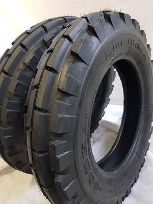 (2 TIRES + 2 TUBES) 6.00-16 ROAD CREW 8 PLY KNK33 Farm Tractor Tire 60016 6.00X16
