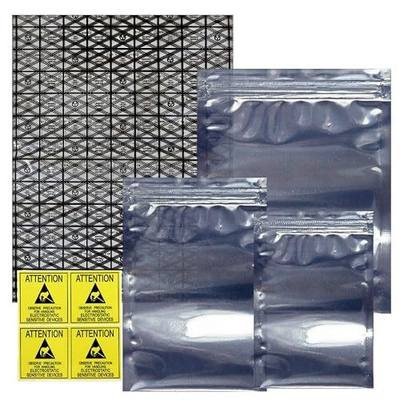 Open Top & Resealable Antistatic Bags ESD Shielding Bag with Anti-static Labels for Hard Drive SSD HDD Motherboard Video Card RAM Electronic Devices (Pack of 40) (Assorted Sizes)