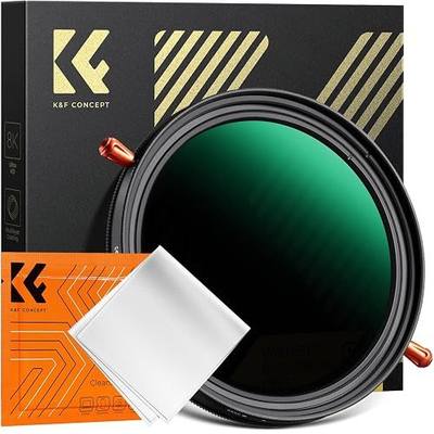 K&F CONCEPT 82mm Variable ND2-32 & Polarizing Effect 2-in-1 Lens Filter | 1-5 Stops VND Lens Filter & CPL Effect in 1 with 28 Multi-Coated Waterproof Scratch-Resistant (Nano-X Series) FA701
