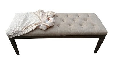 Waterproof Dining Bench Protector - Perfect for Kids, Elderly, Restaurants, Dental Clinics, Party, Home - Machine Washable, Stretchy, Snugly Fit, Clean The Mess Easily (60x17, Beige)