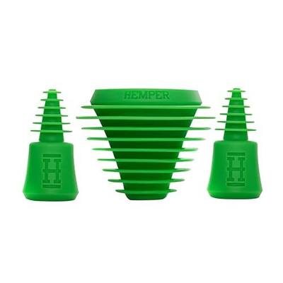 HEMPER Plugs + Caps | Universal Cleaning Plugs for Glass Water Pipes and More | Fits Male & Female Joints | Leak-Proof Seal Cleaning | Durable, Reusable & Easy to Use - (Green)