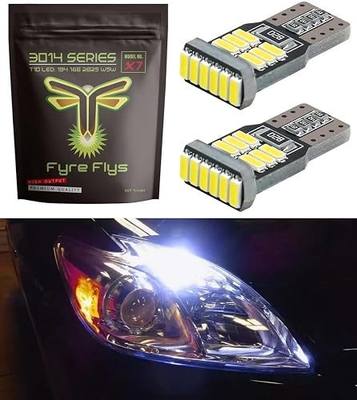 2 White T10 194 168 LED Parking light bulbs for Toyota Prius SUPER BRIGHT 6000K Canbus Error Free