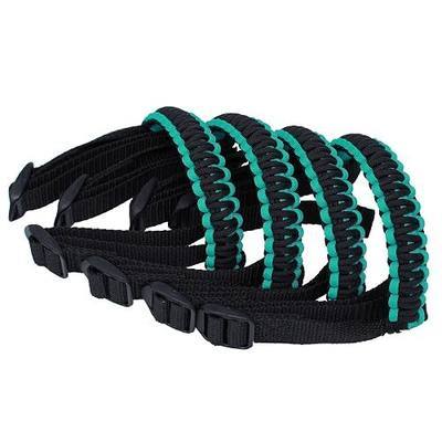 BubbasGarageTv - Reversible Paracord Grab Handles for Jeep Wrangler - Turquoise & Black - Pick Your Pairs